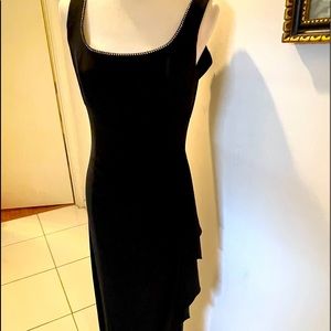 Alex Evenings Black Sleeveless Side Ruched Gown 8
